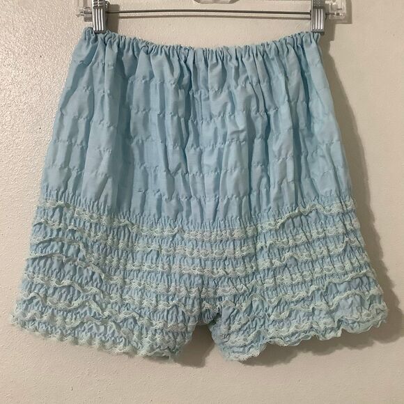 Vintage Coquette Dollette Feminine Lace Romantic Regencycore Bloomer Shorts M - Picture 1 of 8